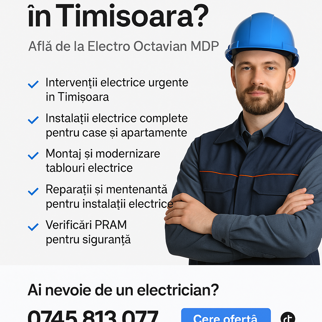 Cauti un electrician in Timisoara?